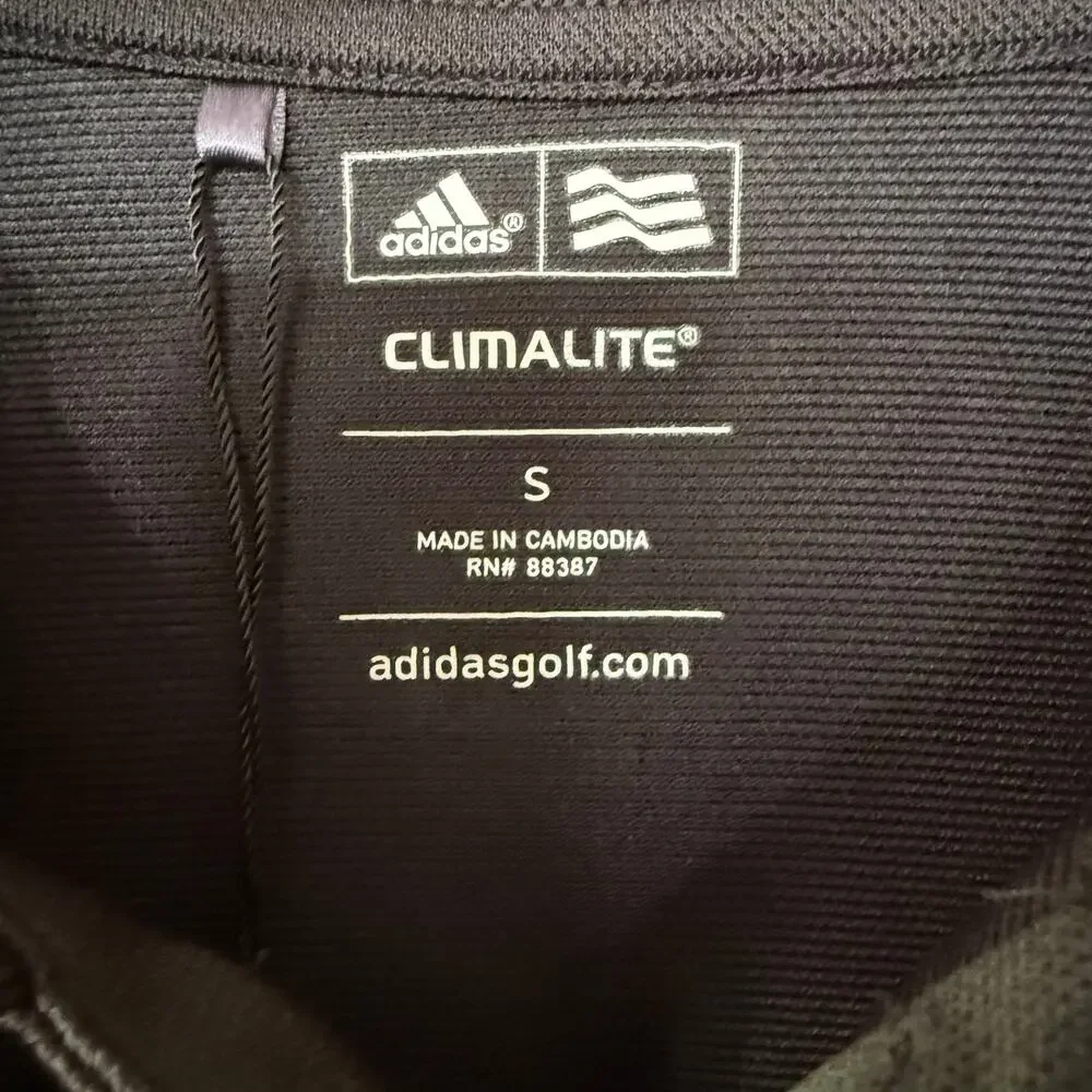Adidas Golf Climalite Dos Hippies Short Sleeve Polo Shirt Black Sz Sml Casual‎